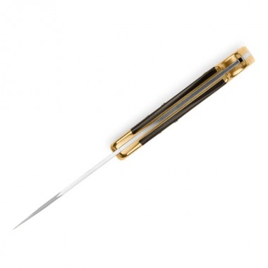 Нож складной BUCK 110 Hunter, FG Wood Ebony/Brass, 420HC клинок P 9,5 см