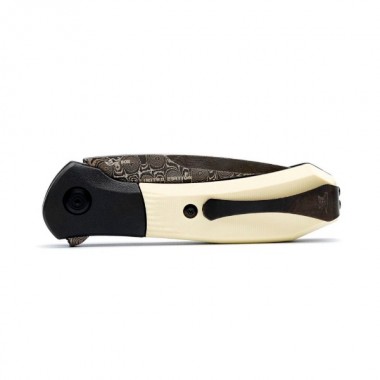 Нож складной BUCK 590 Paradigm Damascus LE 2023, G-10 White, Damascus клинок P 7,6 см