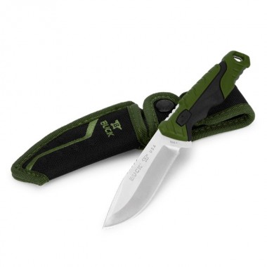 Нож BUCK 658 Small Pursuit, Nylon GreenBlack, 420HC клинок P 9,5 см