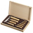 Набор ножей Opinel серии Tradition №02-12 - 10шт., нержавеющая сталь, рукоять - бук, + деревянный футляр