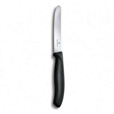 Нож кухонный Victorinox Swiss Classic (6.7833), лезв.11см, серрейт., черный