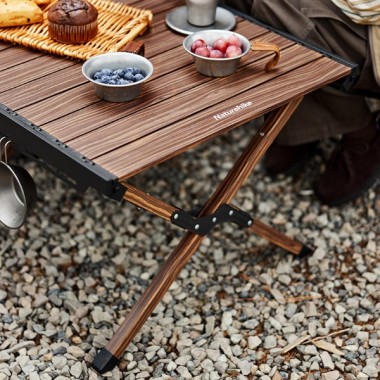 Стол складной NATUREHIKE 125х60см, 8,8 кг, цвет ореховое дерево