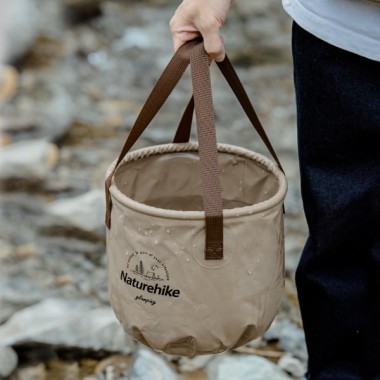 Ведро складное NATUREHIKE Lingwo, 10L, ф25х21см, светло-коричневое