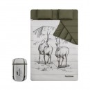 Спальный мешок NATUREHIKE Antelope, 2 спальн.с подушкой, 145х215см, зеленый