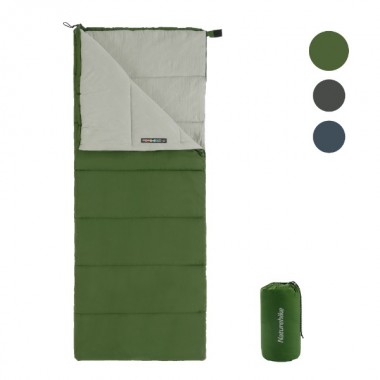 Спальный мешок NATUREHIKE F150 Envelop Cotton, 75х190см (голубой/зеленый/серый)